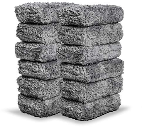 Adam's Polishes Plush Microfiber Applicator Pad (12 Pack) – Microfiber Sponge Car Detailing Applicators | Use with Ceramic Coating for Cars, Car Wax, Paint Sealants, Compound, Polish, Glazes & More