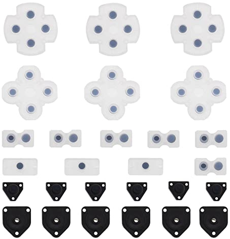 The Lord of the Tools 3 Sets leitfähige Silikon-Tasten-Pads Controller Taste Ersatz Reparatur Teil kompatibel mit Sony Playstation 4 PS4 Controller