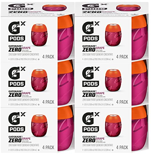 Gatorade Hydration System, Non-Slip Squeeze Bottles Or Sports Drink Concentrate Pods - 4 Count (Pack of 6)