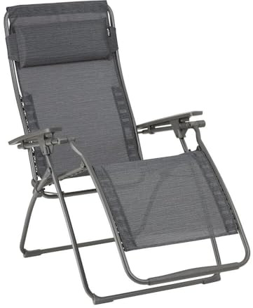 Lafuma MOBILIER - Zero-Gravity-Relaxliege-Garten - Futura - Batyline® Duo - Grau Obsidian LFM3113_9718-5 Jahre Garantie