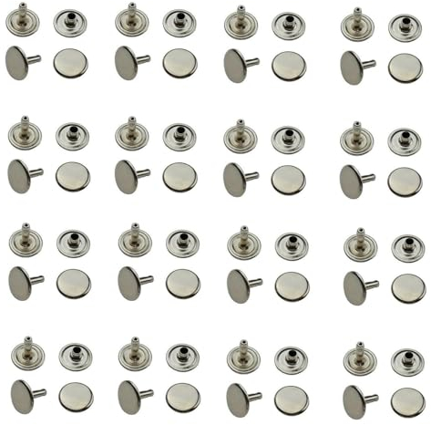 Hohlnieten, Doppelkappe, Doppelniete, beidseitig verschlossen, zweiteilig - 250 Stück (12 x 7 mm)