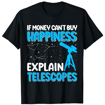 Teleskop Nachthimmel Uhr Sterne Astronomie Liebhaber T-Shirt