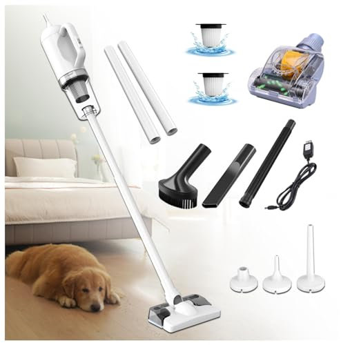 Balai Vapeur Sans Fil 5 en 1 Compact - Léger, 35Min Autonomie, Balai Vapeur Sans Fil Pour Voiture, Maison, Bureaux, Poils D'animaux