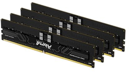 Kingston FURY Renegade Pro EXPO 128GB 6400MT/s DDR5 ECC Reg CL32 DIMM (Kit de 4) Memoria DIMM ECC registrado sobreacelerable- KF564R32RBE2K4-128