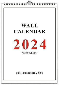 OUSIKA Wandkalender 2024, Wandkalender for Zuhause, Planen Sie diese Arbeit, Einstanz-Schreibtischkalender, Notizen-Monatskalender)(3)