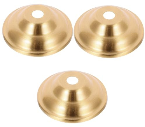 TOPBATHY 3pezzi Base Porta Lampada Ottone Supporto Stabile Per Lampadario Coppa Per Lampada Da Soffitto Design Retro E Versatile Accessorio Per Illuminazione Decorativa