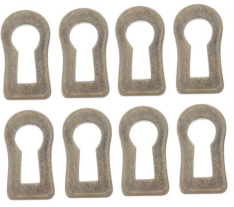 Angoily Antike Schlüssellochabdeckung Zinklegierung Metall 10 Stück 22x12x7mm Dekorative Möbelschloss Dekoration Für Schranktüren Kommoden Und Schubladen