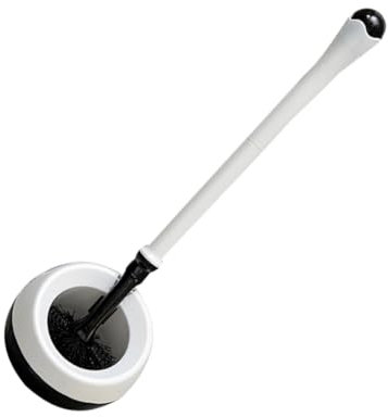 Cabilock Escobilla para Inodoro WC Limpiador Cepillo Baño con Soporte y Cubo De Basura