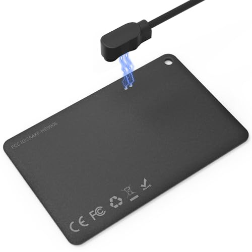 WAFTING Portefeuille Tracker Card, Rechargeable Localisateur de portefeuille compatible avec iOS, Air Bluetooth Card Tag Finder