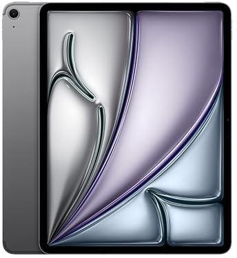 Apple iPad Air 13 Pouces avec Puce M3 : Apple Intelligence, écran Liquid Retina, 128 Go, caméras Avant/arrière 12 Mpx, Wi-FI 6E et connectivité cellulaire 5G, Touch ID – Gris sidéral