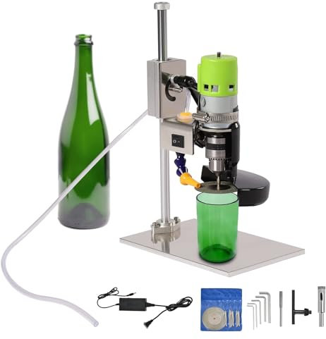 Elektrischer Glasflaschenschneider, 200-W-Weinflaschenschneider-Set mit 3 Sägeblättern, DIY-Schneidemaschine mit 7-Gang-Geschwindigkeitseinstellung, für runde, eckige Glass- oder Keramikflaschen