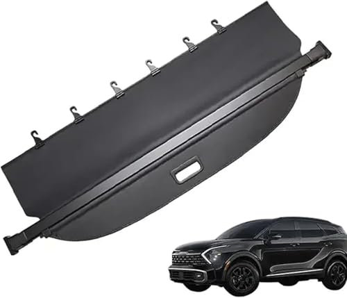 RESKIU Auto Einziehbarer Laderaumabdeckung Kofferraum für Kia Sportage NQ5 2024, Auto Ausziehbar Kofferraum Schutz Abdeckung Rollo Schutzvorhang