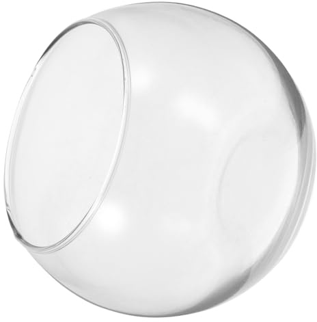 DOITOOL Vase Verre Rond Transparent Bocal Poisson Multifonction pour Plantes Aquatiques Décoration Bureau Maison Écologique