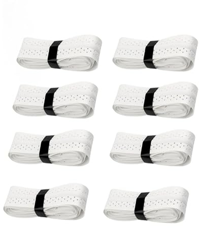 BUBEFSKD 8 Stück Schweißabsorption Tennisschläger Grip Badmintons Squash Trainingsschweißband Antislip Head Overgrips Antislip Rackets Super Absorbent