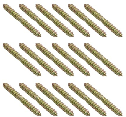 Hemobllo 40 piezas Tornillos Doble Rosca Autorroscantes de Zinc Galvanizado Pernos de Doble Cabeza para Conectar Madera Tornillos Espiga Resistentes para Muebles y Estructuras