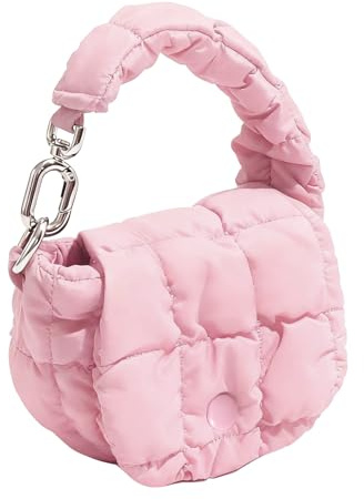 Mini kuvertväska, söt handledsväska med kuvertväska – quiltad mini pufferpåse, för utomhusaktiviteter kvällsresor dejting pendling, Rosa, Refer to description, Unisex