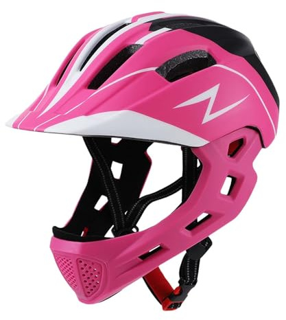 rongweiwang Casco de Bicicleta para niños, Casco Deportivo para Escalada, equitación, Patinaje sobre Ruedas, Morado y Rosa, Rosa Morado, 50 cm a 55 cm