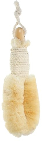 jojofuny Cepillo Exfoliante Baño con Mango de Madera Cepillo de Ducha Corporal Natural de Fibra de Agave Resistente y Versátil para Limpieza Seca y Húmeda Cuidado Personal Completo