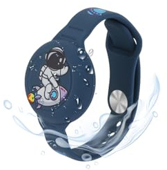 MIRPARVA Barnarmband för AirTag, silikon vattentätt armband kompatibelt med AirTag, dolt fodral för småbarn och vuxna, klassisk