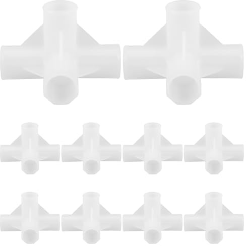 JOINPAYA Giunto per Asta Armadio 13 MM 10 Pezzi in Plastica Supporto Rinforzato per Carichi Pesanti Kit Collegamento per Scarpiera e Armadio Casa