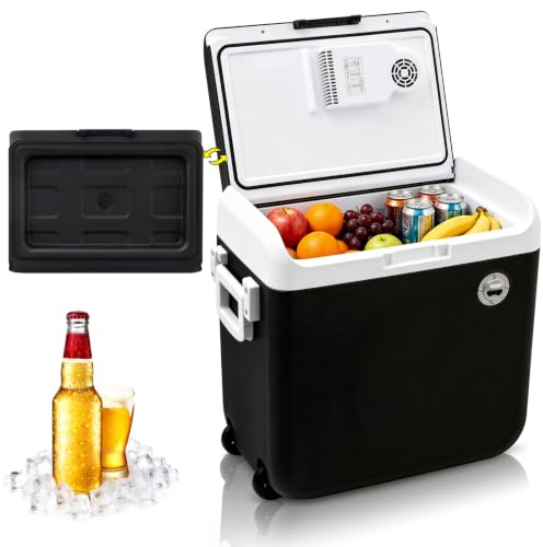 GUIVACI Frigorifero Portatile 40L – Mini-Frigo 12/230 V, raffredda & riscalda (fino a 65°C), Modalità ECO, per Auto, Camper e Barca