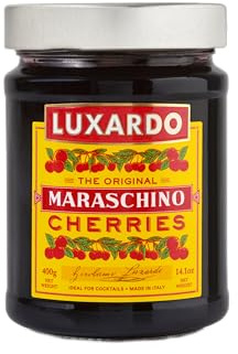 Luxardo Maraschino Cherries 400g (14.1 oz) | Candied Marasca Cherries soaked in Luxardo marasca cherry syrup | The ultimate cocktail cherry, used in the worlds best bars