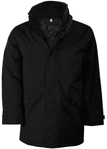 Kariban Herren Parka / Multifunktionsjacke (4XLarge) (Schwarz/Schwarz)