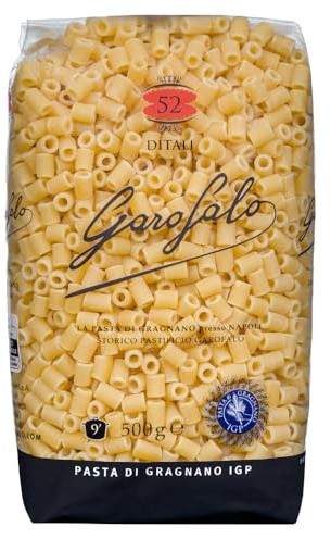 Garofalo Pasta di Gragnano IGP Ditali N° 52 Hartweizengrieß Pasta 100% Neapolitanische Pasta Kurze Pasta Packung mit 500g