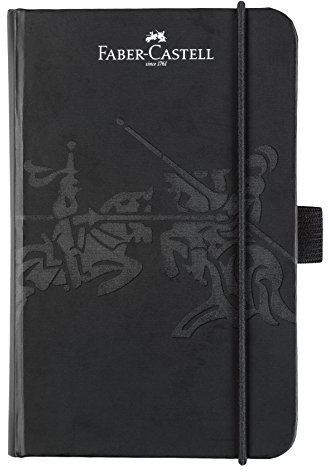 FABER-CASTELL 10065067 - Notizbuch DIN A6 schwarz, kariert, 100 g/m², 194 Seiten FSC-Mix Papier, 90 x 140 mm