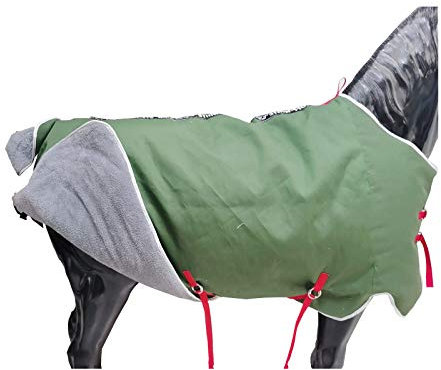 MaJu Fleece-Pferdedecke Abschwitzdecke Basic Ohne Nackenteil Kreuzgurte(Size:135cm)