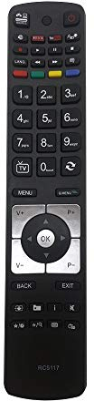 New Replacement Hitachi TV Remote Control RC5117 for All Hitachi Telefunken TV RC5118 42HYT42U 50HYT62U H 50HYT62UH - No Setup Needed