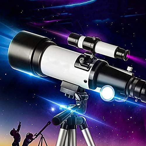 Telescopio Telescopi per bambini per principianti di astronomia, telescopio rifrattore astronomico con montaggio calibro 50-100 mm per bambini, telescopio da viaggio con treppiede, borsa per il