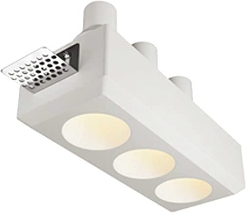 LEGZIT Luce Rotonda in Gesso per faretto da Incasso a soffitto con deflettore,faretto Rotondo per Soggiorno,corridoio,corridoio