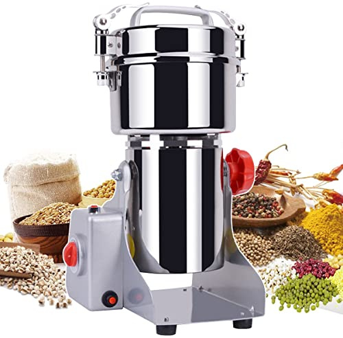 Electric Herb Grinder, High Speed Stainless Steel Spice Grinder, Electric Flour Mill Herb Grinder Powder Machine, Dry Food Grinder Corn/Spice/Herbs/Rice