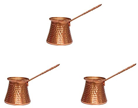 Ficher 3X Caffettiera Turca Turca con da 320 Ml Caffettiera Turca Nel Rame Turca per Caffetteria Cezve