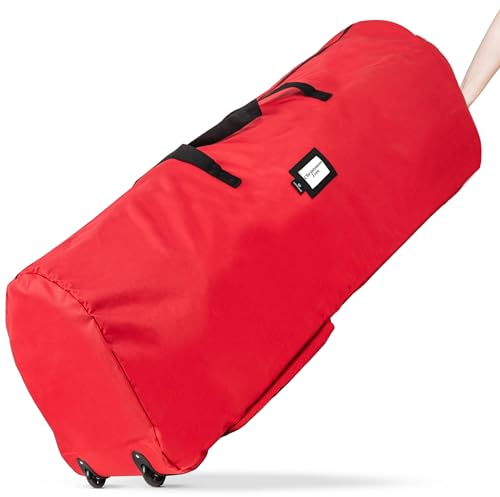 Rolling Tree Aufbewahrungstasche – Aufbewahrung für 2,5 m künstlicher Weihnachtsbaum, Tasche mit Reißverschluss, Tragegriffe und Rollen für einfachen Transport, schützt vor Staub, Insekten und