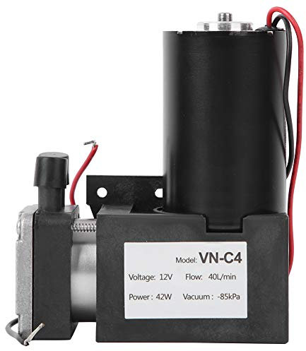 Glomora DC 12 V Vakuumpumpe, 42 W Miniatur-Saugpumpe, 40 L/min – 85 KPa Mikrobürstenlos Für Medizinische, Labor- Und Automatisierungsgeräte