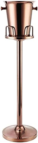 Ice Bucket With Stand 5L Stainless Steel Wine Chiller Container With Carrying Handle For Home Bar Chilling Beer Champagne Party Cooler Standing Outdoor,Pink