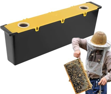 Qhvynpo Bienenstock-Futterstation | 5L/6L Kapazität Bienenzucht-Wasser-Futterspender, Imkereibedarf, Wasser-Futterspender-Eimer für Haus, Garten, Hof