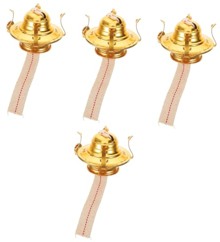 TOPBATHY 4 Stück Petroleumlampensockel Öllampe DIY-lampenbausatz Petroleumlampe Brenner Kerosin-ersatzbrenner Lampenbrenner Kerosinbrenner Lampenwechselbrenner Metall