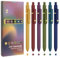 UIXJODO Bunte Stifte, 6 Stück, feine Spitze, glattes Schreiben, 0,5 mm, farbige Tinte, Gelschreiber für Tagebuch, Notizen, Schreiben, Büro, Schulbedarf, Geschenke für Frauen (6 Stück, goldfarben