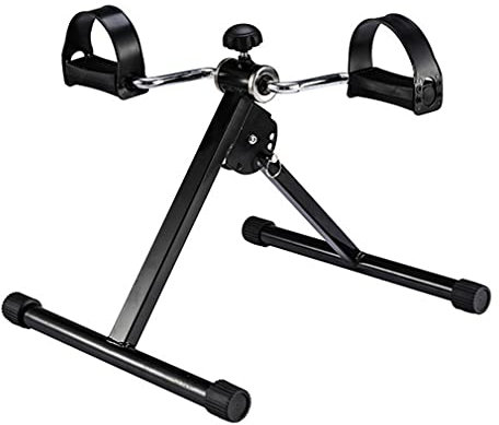 UIONBUN Pedaltrainer, zusammenklappbarer Pedaltrainer, tragbarer Pedaltrainer for Beine und Arme, mit 2 Massagerollen, verbessertes medizinisches zusammenklappbares Pedaltrainer