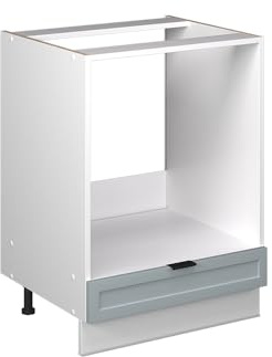 Vicco Herdumbauschrank Fame-Line, Hellblau-grau, 60 cm | MDF-Front · Ohne Arbeitsplatte · Höhenverstellbare Füße · Metallgriffe · Einfache Integration ✓