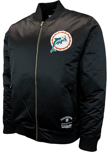 Mitchell & Ness NFL Team Bomberjacka, svart, Miami delfiner, svart, L
