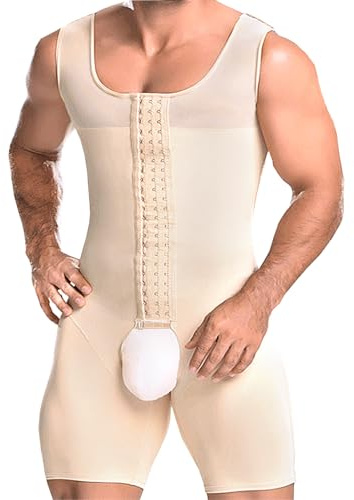 DownLTL Fajas Hombre Body Shaper Mono Reductoras Shapewear Control de Abdomen y Piernas Compresión Cuerpo Moldeadora Pantalones