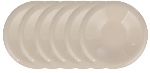BUTLERS 6er-Set Pastateller Ø 23cm Steinzeug -BON TON- Speiseteller für Nudeln und Bowls | Tiefe Teller für den gedeckten Tisch