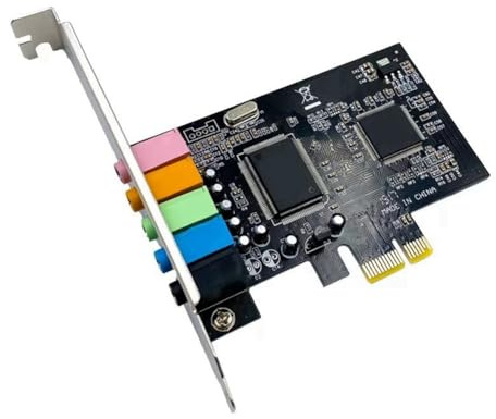 Kznifmk Carte Son Intégrée pour Ordinateur de Bureau PCI-E 5.1 avec Son Numérique 3D pour Les Jeux et la Musique. Son Stéréo 24 Bits avec Champ de Réverbération, Compatible avec Win7.