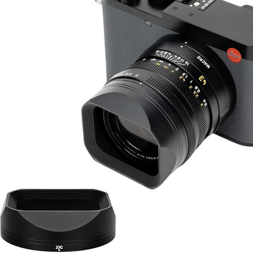 JJC Square Metall-Gegenlichtblende Kompatibel mit Leica Q3 43 Q3 Q3 | Optimiertes Design, Keine Vignettierung, Filters ≤8mm Compatible, Makromodus unterstutzt, Objektivdeckel Fit