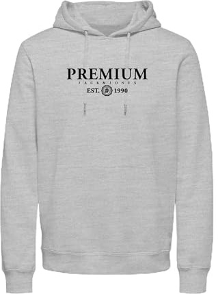 JACK & JONES Hood Jprblacharles Sweat à Capuche FST, Blanc-Gris, M Homme