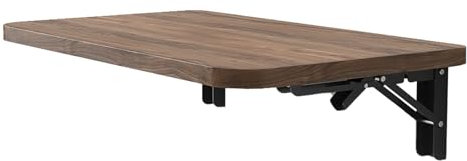 ZENSTYW Klapptisch Wand,Klapptisch Zur Wandmontage,Kleiner Raum,Wandtisch Klappbar,Faltbar,Klapptisch Wandmontage,Wäsche-Werkbank,Wandklapptisch Schreibtisch Tischplatte(Walnut Color,50cm*30cm)